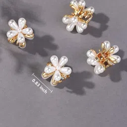 FHONEX Women Set of 6 Pearls Claw Clips image 5