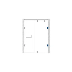 OZONE Wall-to-Glass Bracket for Frameless Glass Door Installations Chrome Polished Finish, OSH-5 STD CP image 4