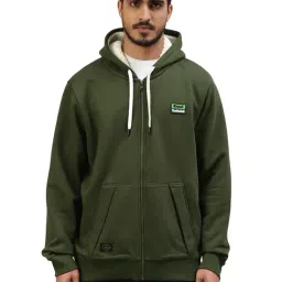 Royal Enfield Dark Olive Regular Fit Hooded Sweatshirt-image-20