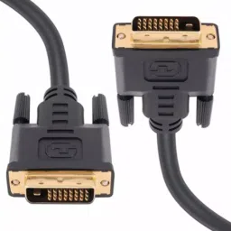 Pac 10 Metre Gold Plated Dual Link DVI To DVI D Male Cable Black for Computers image 3