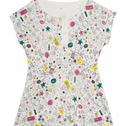 Elle Kids White Cotton Printed Top-image-17