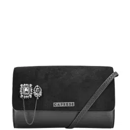 Caprese Tuva Black Embellished Medium Sling Handbag-picture-16