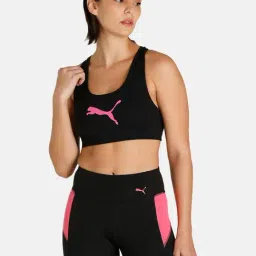 Puma Black Logo Sports Bra-image-73