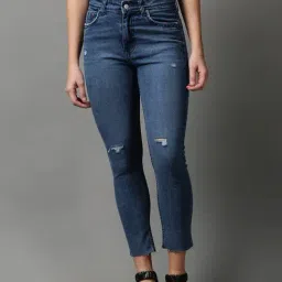 showoffff SHOWOFF Blue Solid Mid Rise Jeans-picture-24