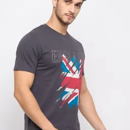 Duke Graphite Grey Slim Fit Printed T-Shirt image 4