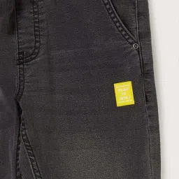 Fame Forever by Lifestyle Kids Grey Cotton Printed Jeans image 4