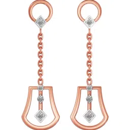 Joyalukkas 18k Rose Gold & Diamond Effortless Earrings image 2