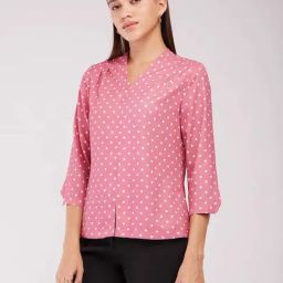 Fablestreet Pink & White Polka Dot Top-picture-36