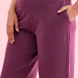 Go Colors! Purple Plain Pants image 4