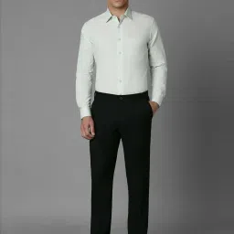 Louis Philippe Green Cotton Slim Fit Printed Shirt image 4