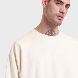 Bewakoof Off White Loose Fit Sweatshirts image 4