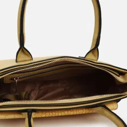 Allen Solly Yellow Printed Medium Handbag image 4