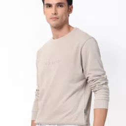 Rare Rabbit Beige Cotton Relaxed Fit Printed Sweatshirt image 4