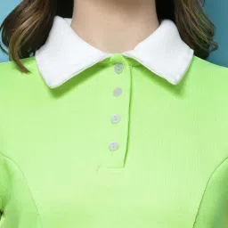 KASSUALLY Green A-Line Dress image 4