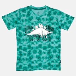 Kiddopanti Kids Green Printed T-Shirt-image-55