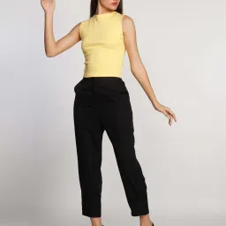 Zink London Pale Yellow Cotton Top image 4