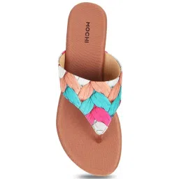 Mochi Women's Multicolor Thong Sandals image 4