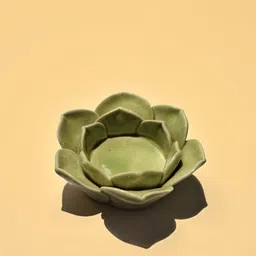 Kraftlik Handicraft Set of 2 Lotus Flower Candle Holder image 2