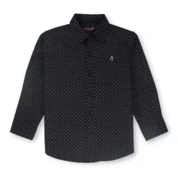 Gini & Jony Kids Black Cotton Printed Full Sleeves Shirt-picture-36