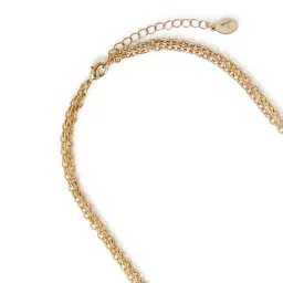 Accessorize London Women's Gold Layered Bar Collar Necklace image 4