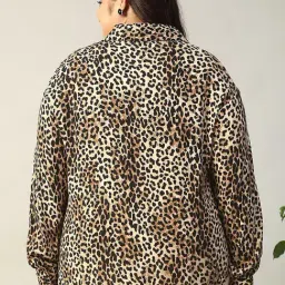 Oxolloxo Multicolor Relaxed Fit Animal Print Shirt image 2