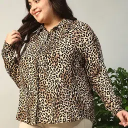 Oxolloxo Multicolor Relaxed Fit Animal Print Shirt image 3
