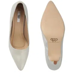 The White Pole Women's Silver Stiletto Pumps image 4