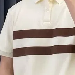StyleCast x Revolte Striped Polo Collar T-shirt image 3