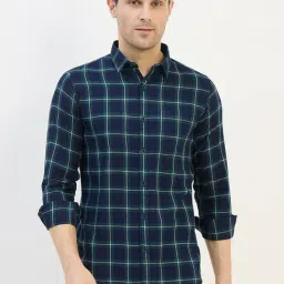 Duke Green Blended Slim Fit Checkered Shirt-picture-30