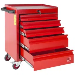 RS PRO 5 drawer Steel WheeledTool Chest, 830mm x 630mm x 450mm Model No 7531576-image-71