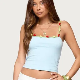 LULU & SKY Applique Crop Top image 3