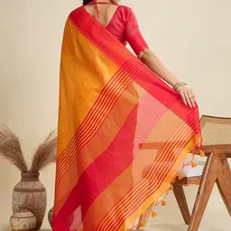 Mitera Striped Zari Woven Design Saree image 5