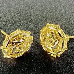 KALAFICIAL Women Gold Earrings image 1