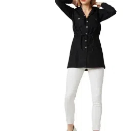 Miss Chase Black Relaxed Fit Jacket image 4