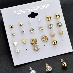 DressBerry Gold-Plated Stud Earrings-picture-58