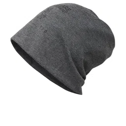 iSWEVEN Adults Unisex Pack of 2 Black Cotton Slouchy Beanie and Skull Caps image 4