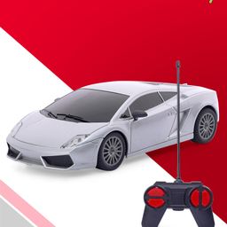 fab n funky Remote Control Sports High Speed Rechargeable Mini Racing Car With Flashing Headlight Scale 1:24 - Silver-picture-27