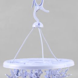 fab n funky Round Shaped Hanger With 24 Hooks- Blue-picture-27