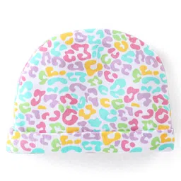 Babyhug 100% Cotton Knit Printed Cap Mittens & Booties - Multicolor image 2