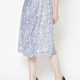 MINOS Printed Flared Midi Skirt image 5
