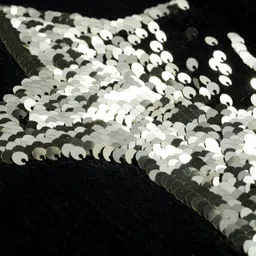 Babyhug Knitted Full Sleeves Pullover Sweater With Reversible Sequins - Black image 4