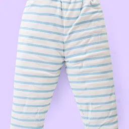 Babyhug Velour Woven Full Sleeves Winter Wear Suit With Animals Patch & Cap - Sky Blue image 5