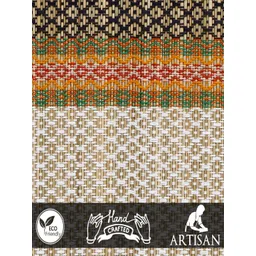 HOKIPO 2Pcs Black & White Patterned Floor Mats image 2