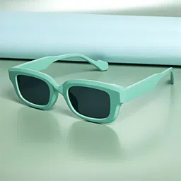 goglassic Unisex Rectangle Sunglasses with UV Protected Lens THUNDER-CANDY-GREEN-BLACK-image-70
