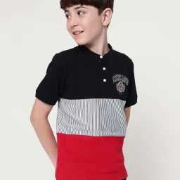 Octave Kids Brick Cotton Color Block T-Shirt image 4