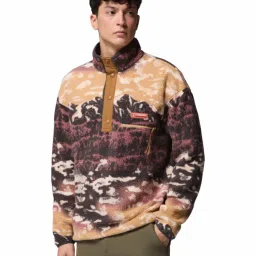 Columbia Maroon Regular Fit Printed Pullover image 4