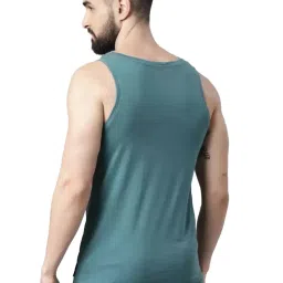 Force NXT Sky Blue & Red Cotton Regular Fit Printed Vest - Pack Of 2 image 4