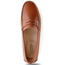 Language Shoes Men's Moscio Driver Tan Loafers image 4