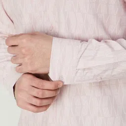 Code By Lifestyle Pink Cotton Regular Fit Printed Shirt image 4