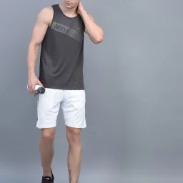 Force NXT Grey Regular Fit Printed Gym Vest image 4